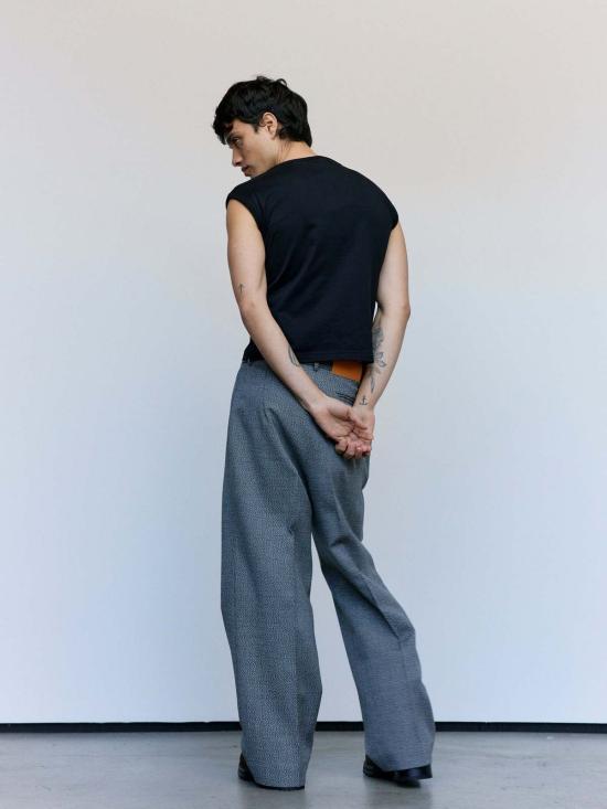  세컨드 레이어 민소매 티셔츠 2층/레이어 크레일 탭 티 - SECOND/LAYER