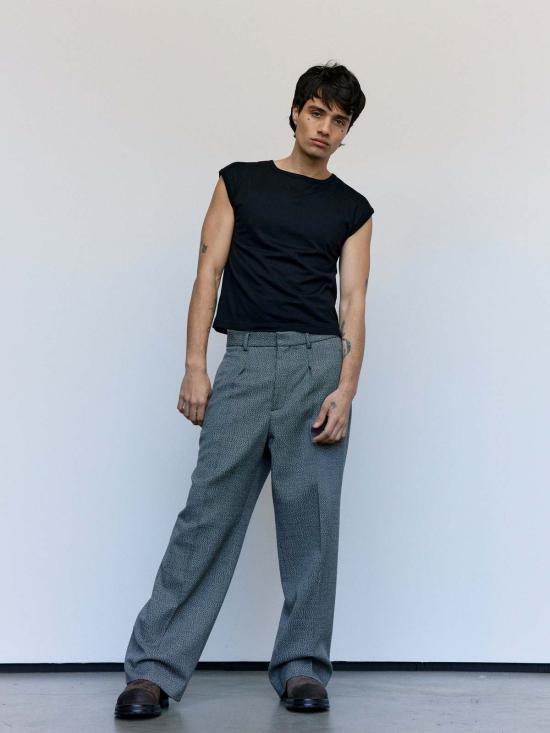  세컨드 레이어 민소매 티셔츠 2층/레이어 크레일 탭 티 - SECOND/LAYER