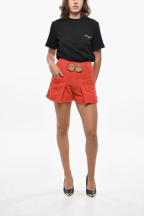 발망 숏팬츠 DF0PA280XC67 3CF Red - BALMAIN