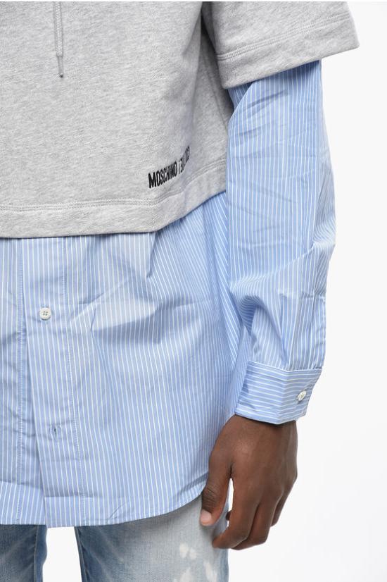  모스키노 후드 티셔츠 J1711 7028 5485 Gray - MOSCHINO