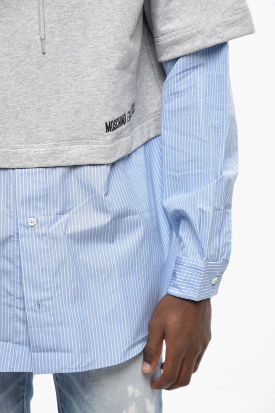  모스키노 후드 티셔츠 J1711 7028 5485 Gray - MOSCHINO