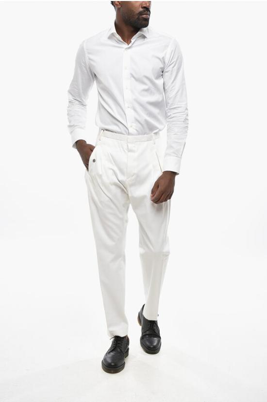  꼬르넬리아니 치노 팬츠 734731 4173203 028 White - CORNELIANI
