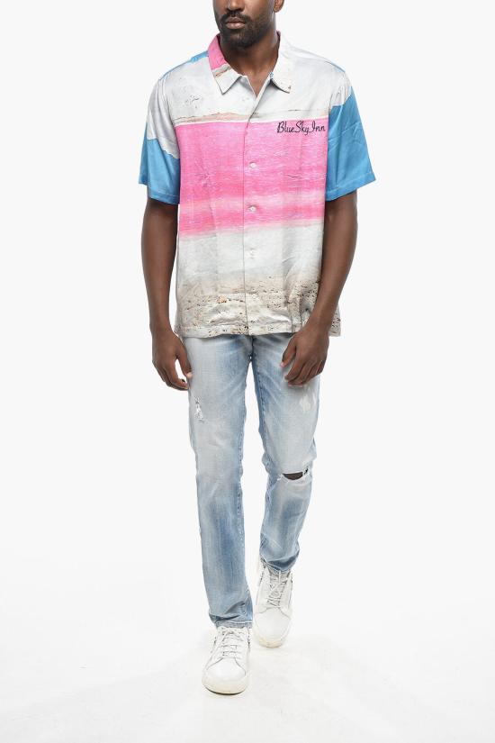  블루스카이인 긴팔 셔츠 BS2302SH034 SALT Multicolor - BLUE SKY INN