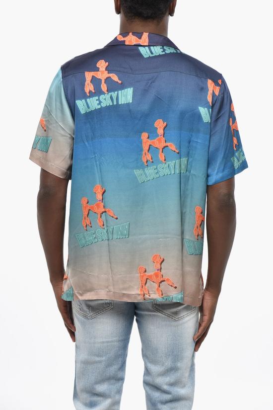  블루스카이인 긴팔 셔츠 BS2302SH033 SEA Blue - BLUE SKY INN