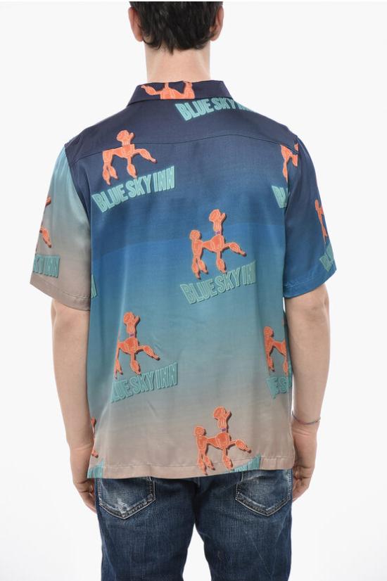  블루스카이인 긴팔 셔츠 BS2302SH033 SEA Blue - BLUE SKY INN