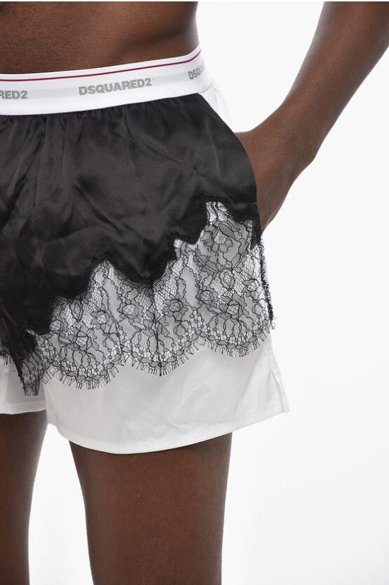  디스퀘어드2 팬티 D9LE64950 ISA01 BLACK WHITE Black White - DSQUARED2