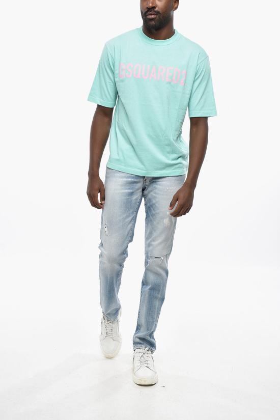  디스퀘어드2 반팔 티셔츠 S74GD1197 D20004 603 Light blue - DSQUARED2