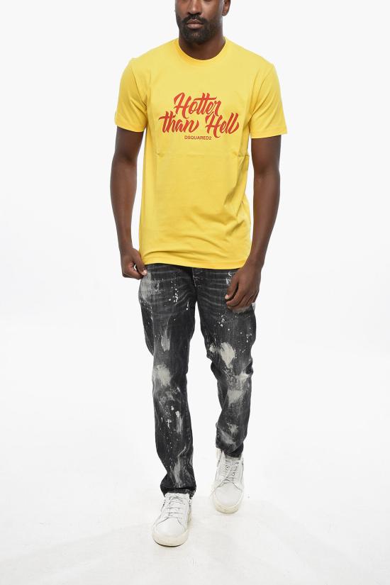  디스퀘어드2 반팔 티셔츠 S74GD1323 D20020 174 Yellow - DSQUARED2