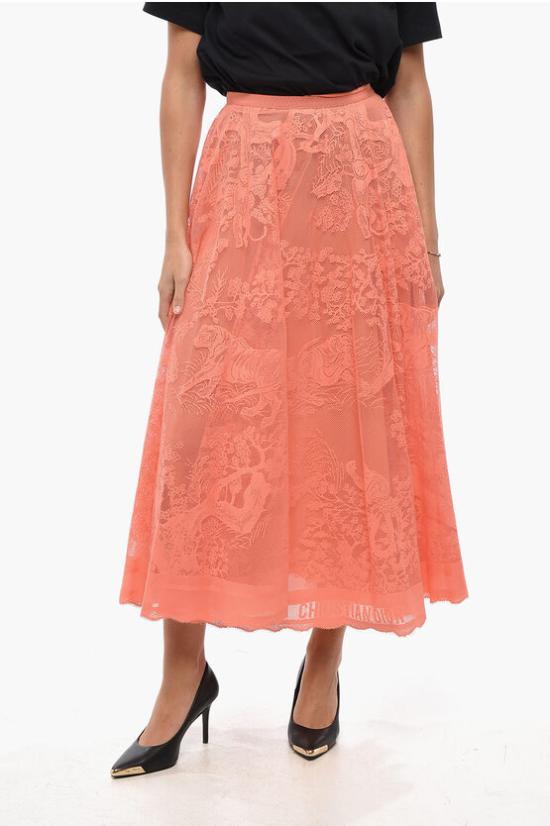  디올 롱 스커트 441J75A8986 2590 Orange
