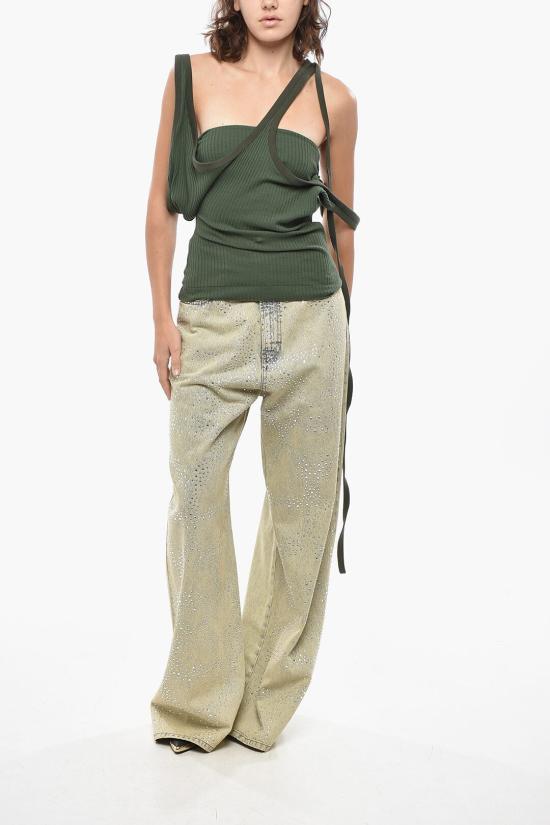  디 아티코 민소매 티셔츠 246WCT260 J043 152 Military Green - THE ATTICO