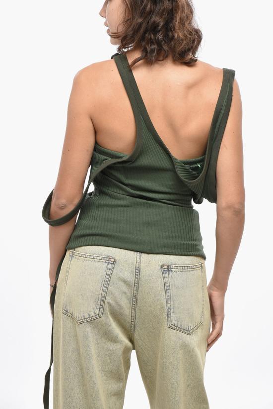  디 아티코 민소매 티셔츠 246WCT260 J043 152 Military Green - THE ATTICO