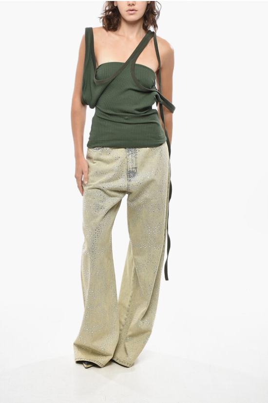  디 아티코 민소매 티셔츠 246WCT260 J043 152 Military Green - THE ATTICO