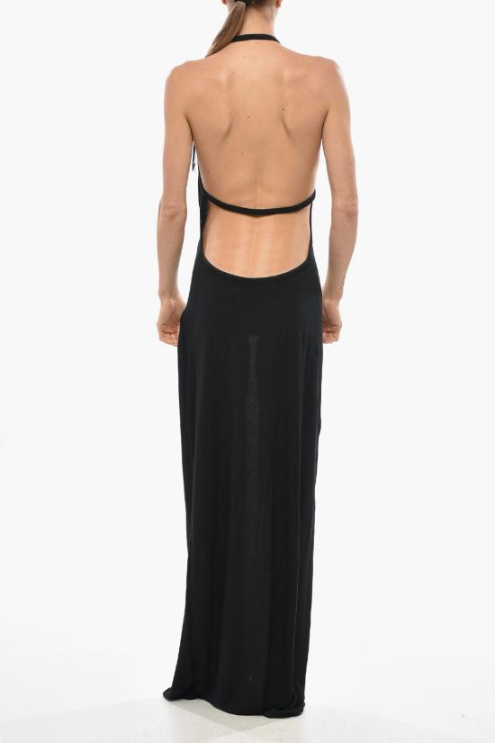  생로랑 롱 원피스 776601Y37NW 1000 Black - SAINT LAURENT