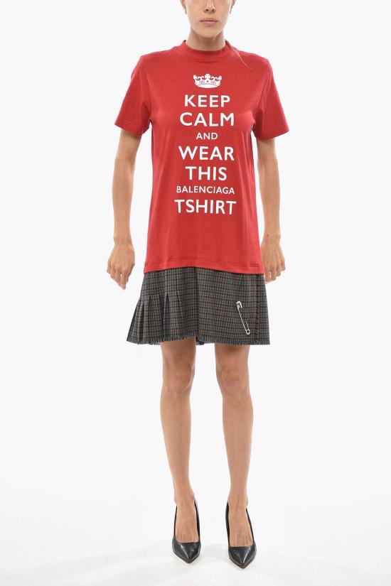  발렌시아가 숏 원피스 809044TRT25 2864 Red