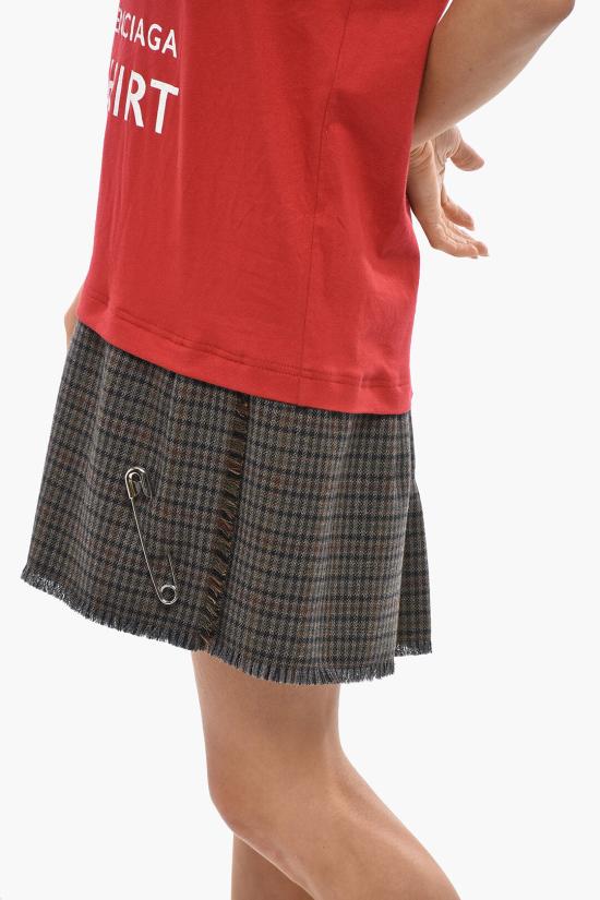  발렌시아가 숏 원피스 809044TRT25 2864 Red - BALENCIAGA