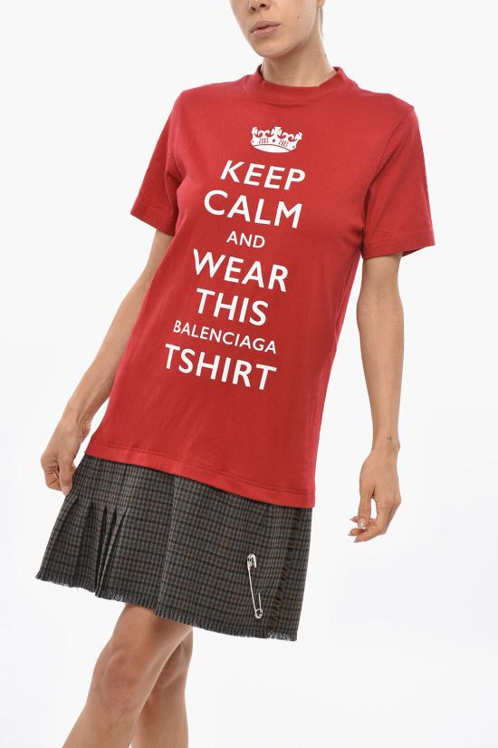  발렌시아가 숏 원피스 809044TRT25 2864 Red - BALENCIAGA