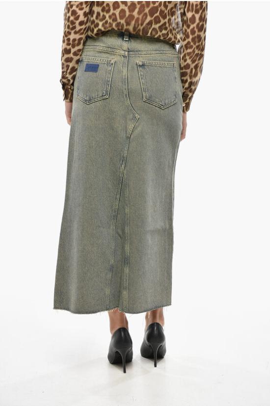  가니 데님 스커트 J1477 886 Beige - GANNI