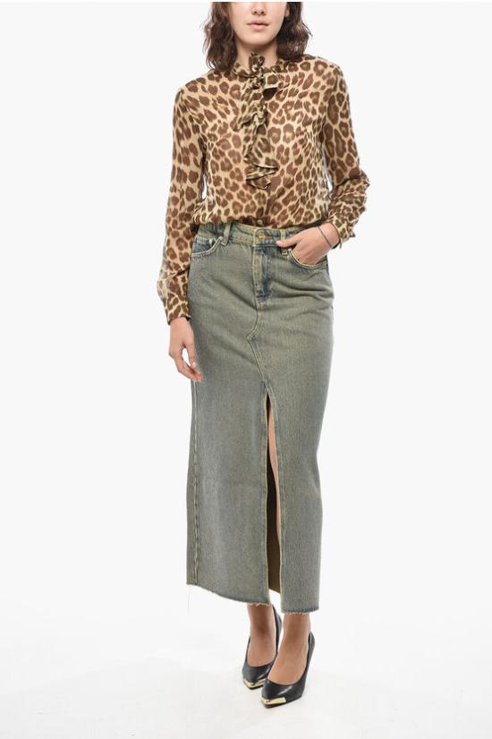  가니 데님 스커트 J1477 886 Beige - GANNI