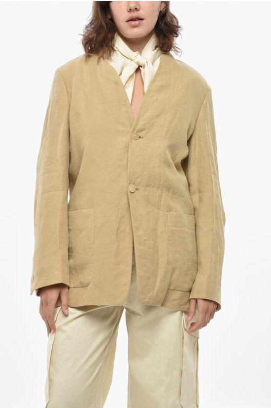  오라리 수트 자켓 A23SJ01HL YELLOW BEIGE Beige