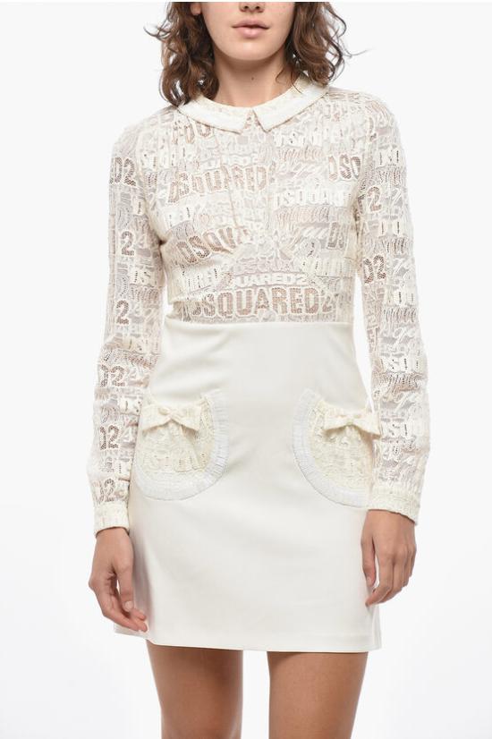  디스퀘어드2 숏 원피스 S75CV0676S60581101 White - DSQUARED2