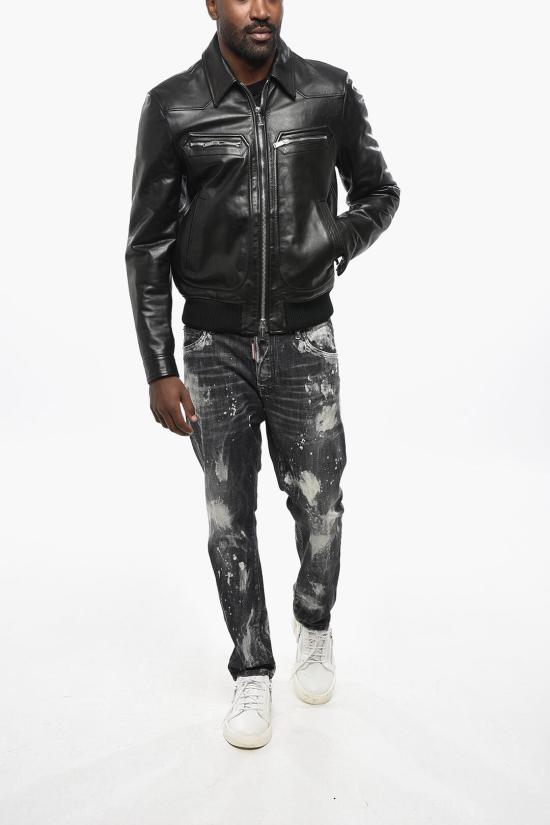  디스퀘어드2 가죽 자켓 S74AM1418SX9749900 Black - DSQUARED2