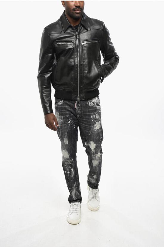  디스퀘어드2 가죽 자켓 S74AM1418SX9749900 Black - DSQUARED2