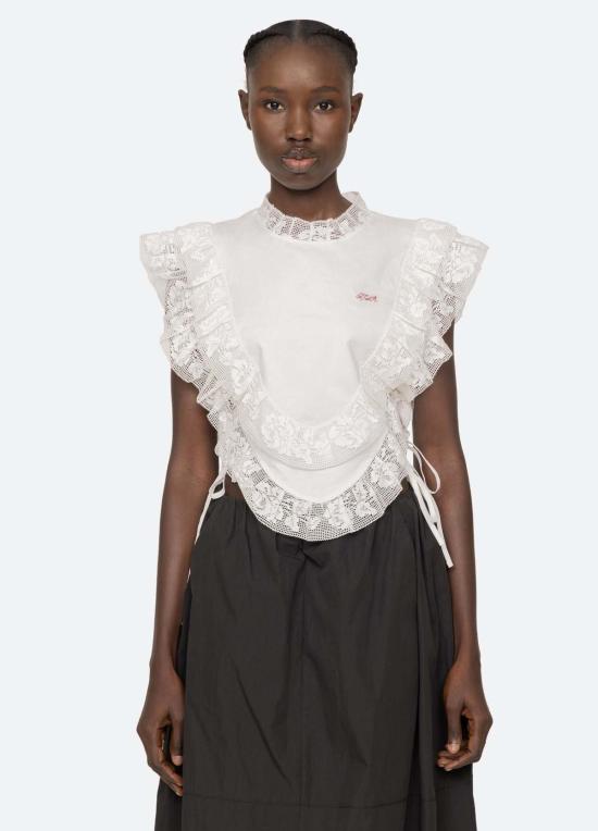  씨뉴욕 블라우스 시 나이 애빌린 탑 화이트 - SEA NY