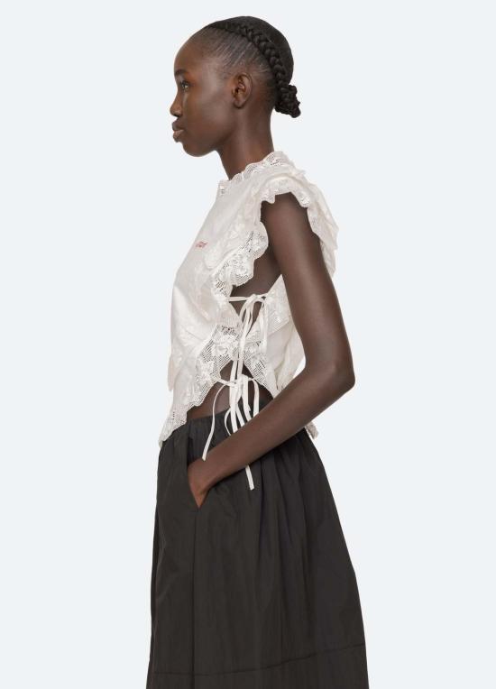  씨뉴욕 블라우스 시 나이 애빌린 탑 화이트 - SEA NY