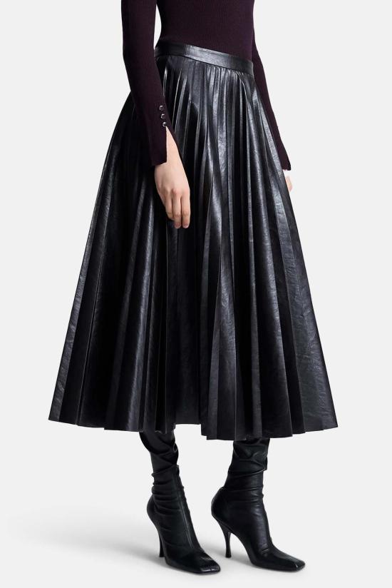  에이엘씨 미디 스커트 A.L.C. 에타 비건 레더