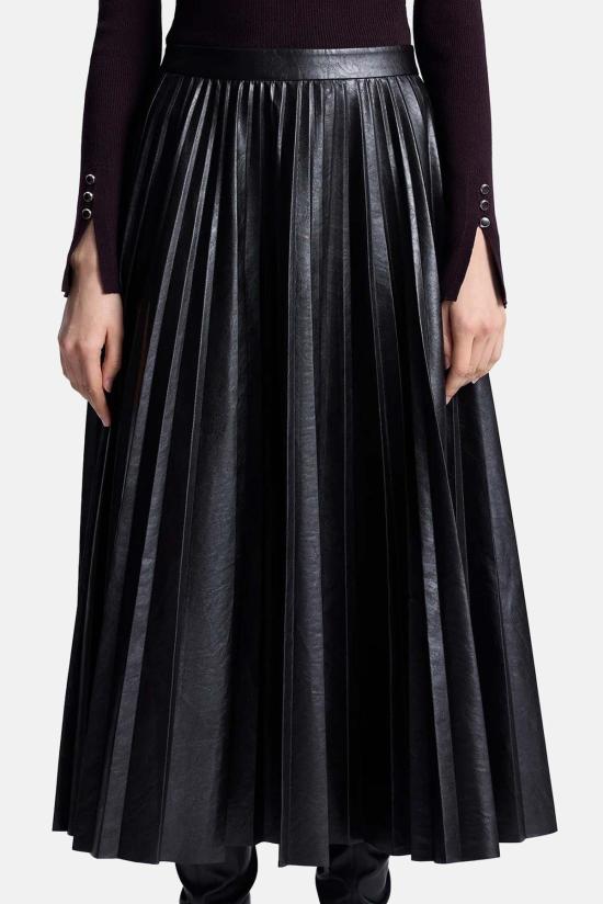  에이엘씨 미디 스커트 A.L.C. 에타 비건 레더 - A.L.C.