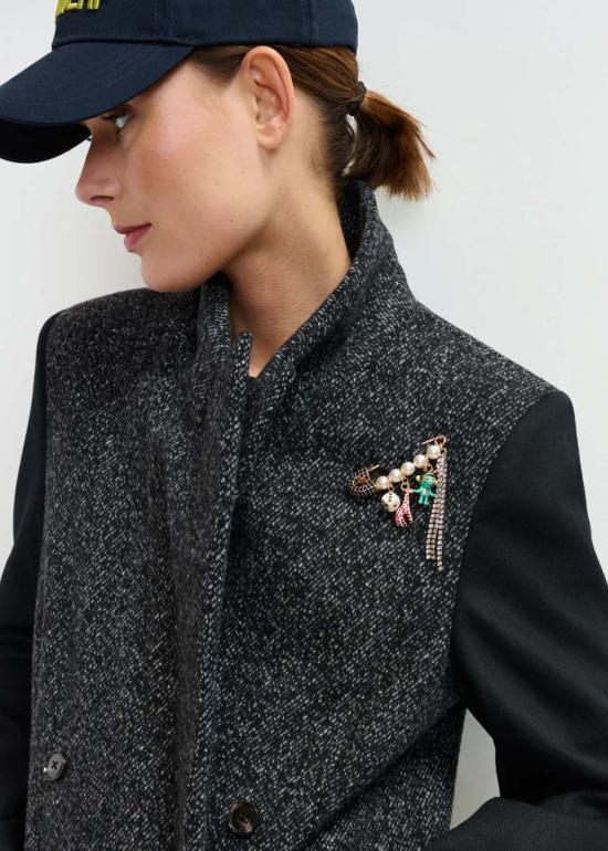  에센셜앤트워프 코트 에센티엘 앤트워프 이보나 더블 브레스티드  그레이/블랙 - ESSENTIEL ANTWERP