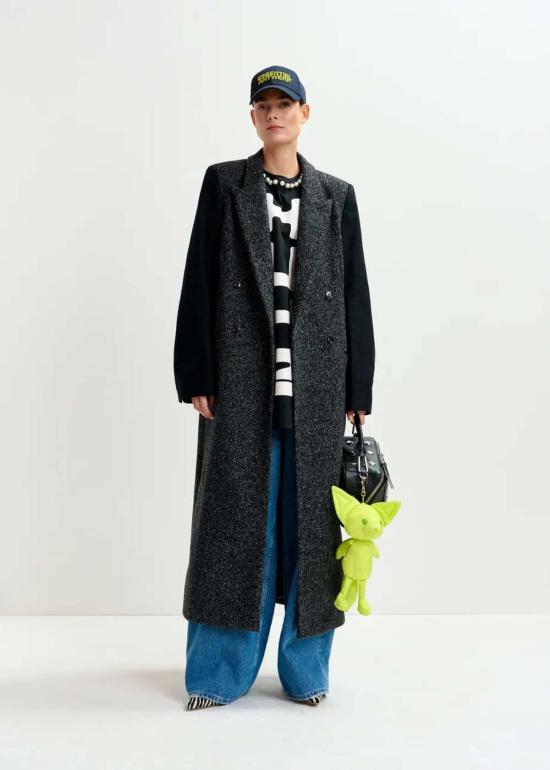  에센셜앤트워프 코트 에센티엘 앤트워프 이보나 더블 브레스티드  그레이/블랙 - ESSENTIEL ANTWERP