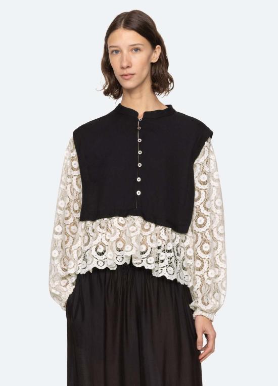  씨뉴욕 블라우스 시 나이 엘리슨 탑 블랙