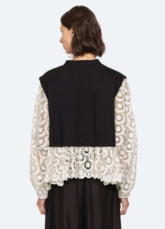  씨뉴욕 블라우스 시 나이 엘리슨 탑 블랙 - SEA NY