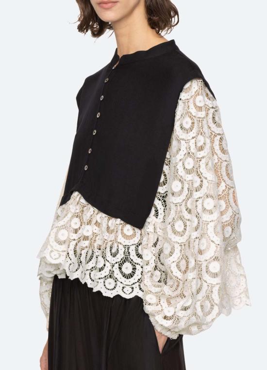  씨뉴욕 블라우스 시 나이 엘리슨 탑 블랙 - SEA NY