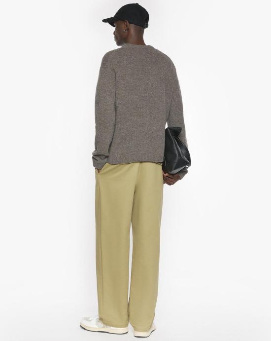 25FW 메종키츠네 드레스드 폭스 인타르시아 울 스웨터 PM00806KH0002 H170 DARK GREY MELANGE - MAISON KITSUNE