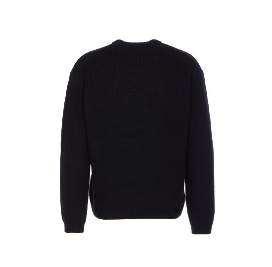 25FW 메종키츠네 드레스드 폭스 인타르시아 울 스웨터 PM00806KH0002 P199 Black - MAISON KITSUNE