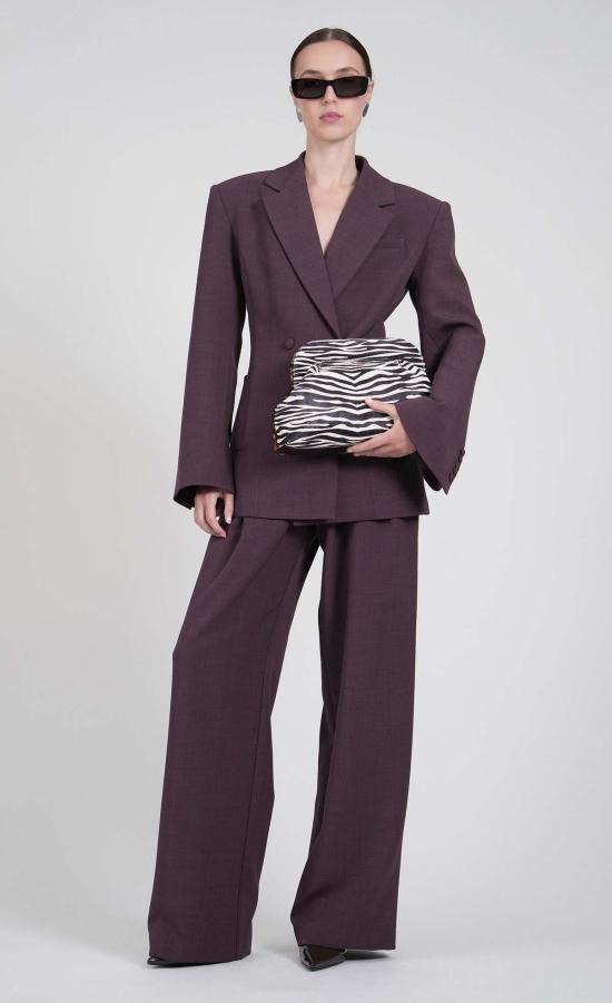  논살란트 레이블 스트레이트 팬츠 논캐런트 라벨 먼로 팬츠 플럼