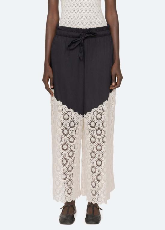  씨뉴욕 스트레이트 팬츠 시 나이 엘리슨 팬츠 블랙 - SEA NY