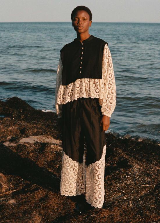  씨뉴욕 스트레이트 팬츠 시 나이 엘리슨 팬츠 블랙