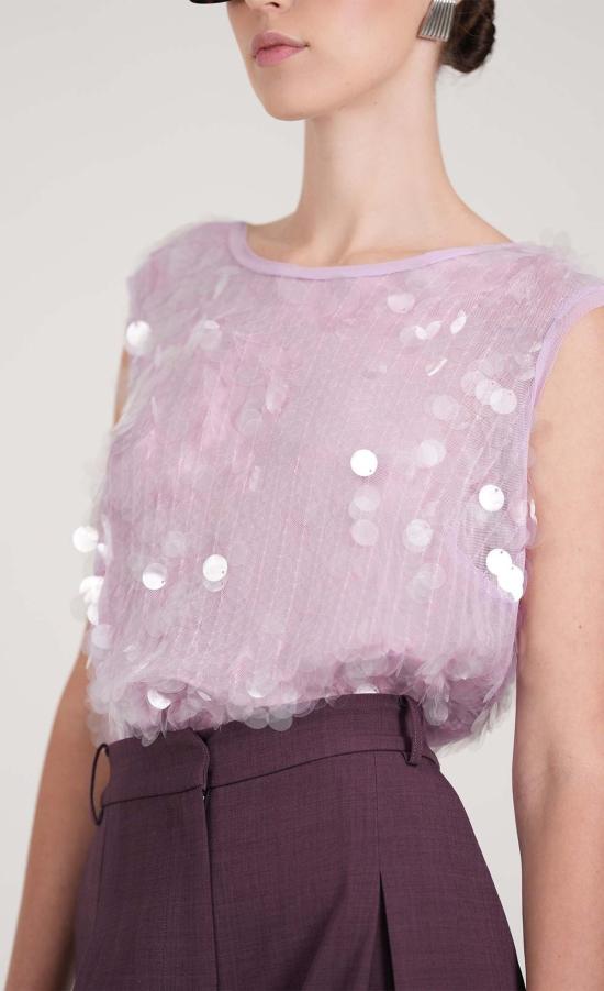  논살란트 레이블 민소매 티셔츠 논샬런트 라벨 비앙카 탑 라벤더 - NONCHALANT LABEL