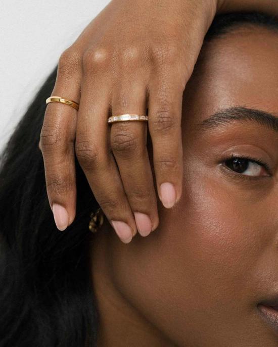  롤라 반지 조나 나이프 엣지 밴드 링 - LOLA