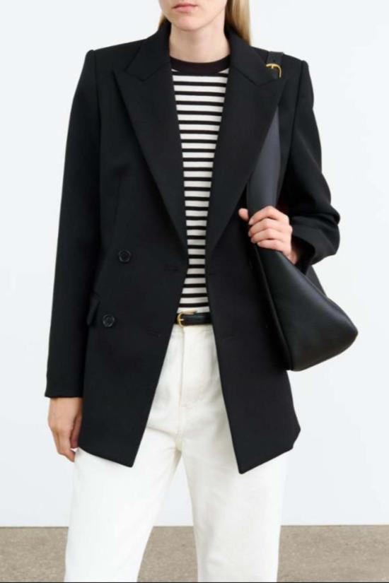  닐리로탄 수트 자켓 닐리 로탄 웨스턴 더블 브레스티드 블레이저 블랙 - NILI LOTAN