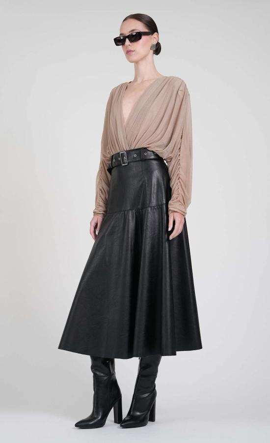  논살란트 레이블 바디수트 티셔츠 논샬런트 라벨 피아 바디수트 토프 - NONCHALANT LABEL