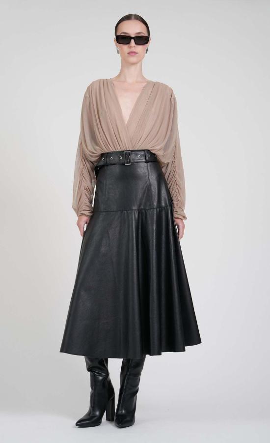  논살란트 레이블 바디수트 티셔츠 논샬런트 라벨 피아 바디수트 토프 - NONCHALANT LABEL