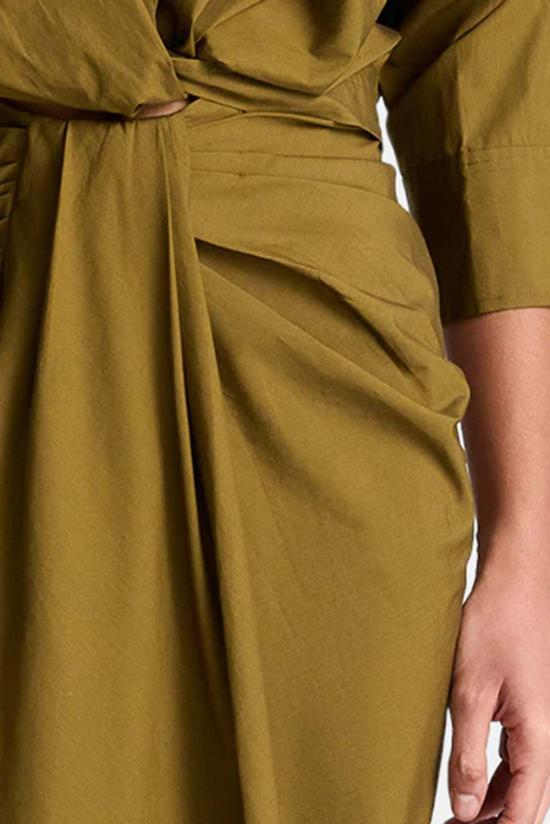  에이엘씨 미디 스커트 A.L.C. 로즈 드레이프 코튼 - A.L.C.