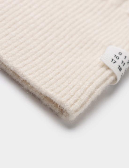  MM6 메종마르지엘라 바라클라바 Mm6 메종 마르지엘라 케이블 니트 울 발라클라바 - MM6 MAISON MARGIELA