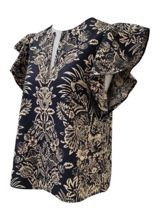  울라 존슨 블라우스 세베린 플러터 슬리브 탑 - ULLA JOHNSON