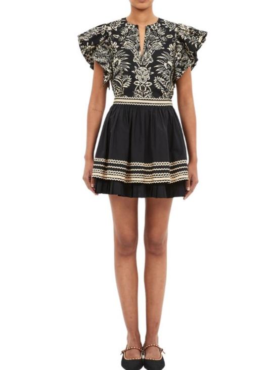  울라 존슨 블라우스 세베린 플러터 슬리브 탑 - ULLA JOHNSON