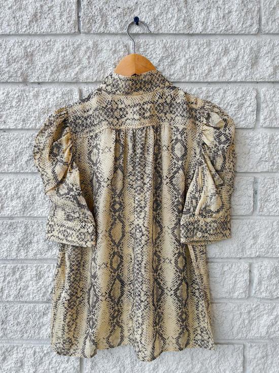  프레임 셔츠 더 스네이크 질리언 탑 캐멀 멀티 - FRAME